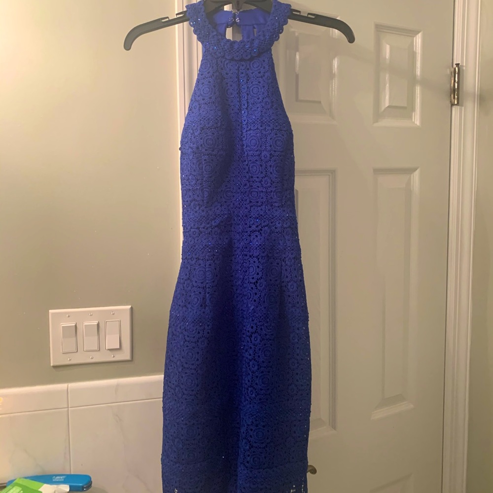 Royal blue cocktail dress